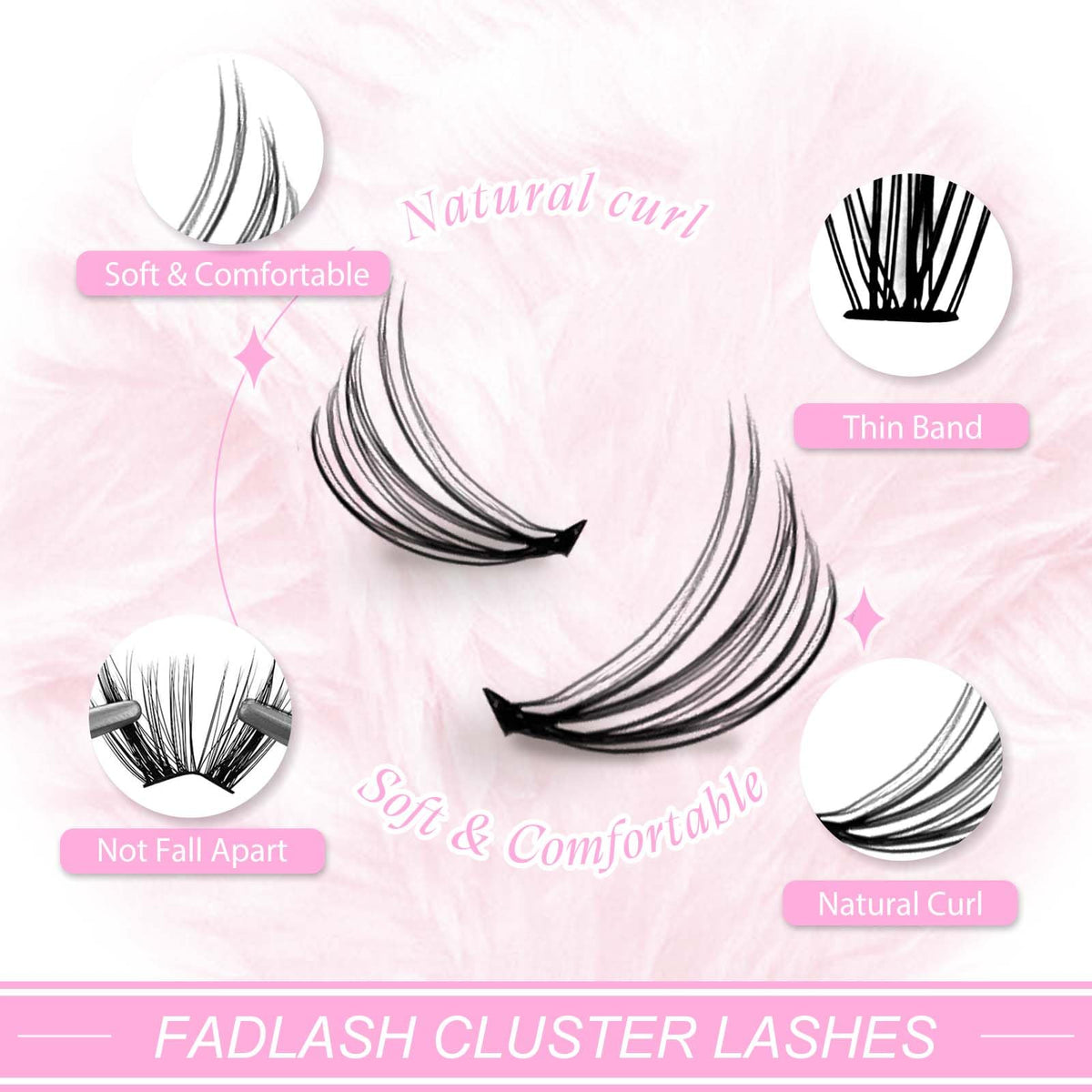 FADLASH Wispy 20D Eyelash Clusters packaging