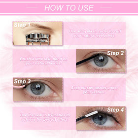 FADLASH Wispy 20D Eyelash Clusters with tools