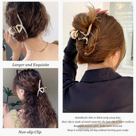 FAELBATY Big Butterfly Claw Hair Clip in tortoiseshell brown