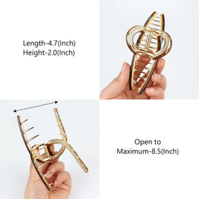 FAELBATY Big Hair Claw Clip in use with thick hair