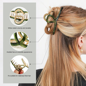 FAELBATY Big Hair Claw Clip side view showcasing strong spring mechanism