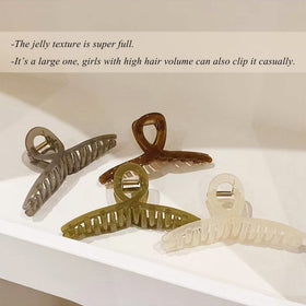 FAELBATY Big Hair Claw Clips set with all four colours