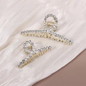 FAELBATY Diamond Hair Claw Clip displayed on a vanity
