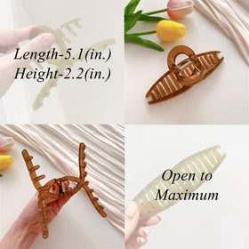 FAELBATY jelly clip in use holding thick hair