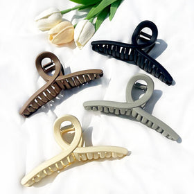 FAELBATY large matte hair claw clip set in four colours