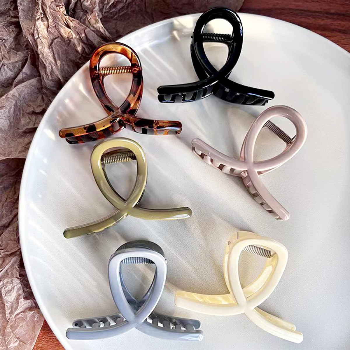 FAELBATY medium hair claw clips set in assorted colours