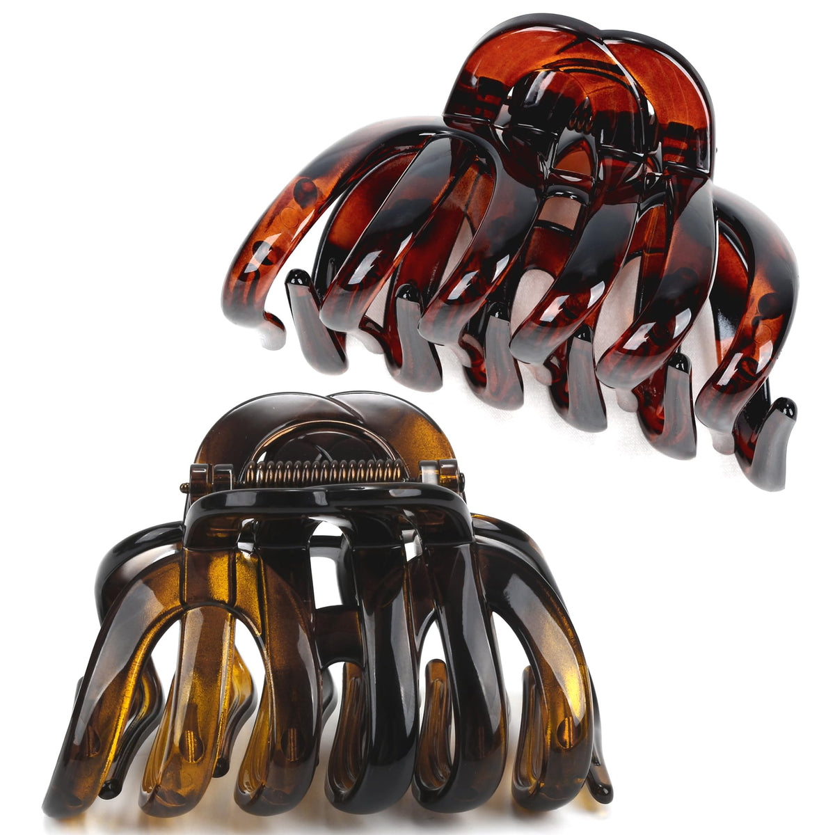 FAELBATY Octopus Hair Claw Clip in dark red front view