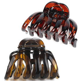 FAELBATY Octopus Hair Claw Clip in dark red front view