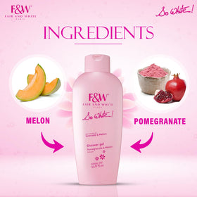 FAIR & WHITE So White Brightening Body Wash 1000ml side view