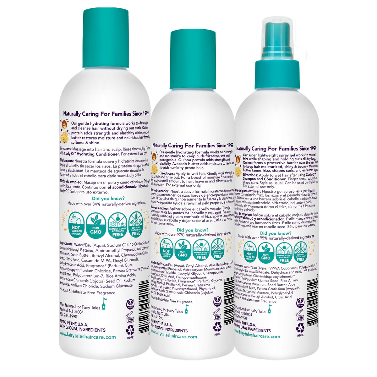 Fairy Tales Curly Q Kids Conditioner 8oz side view