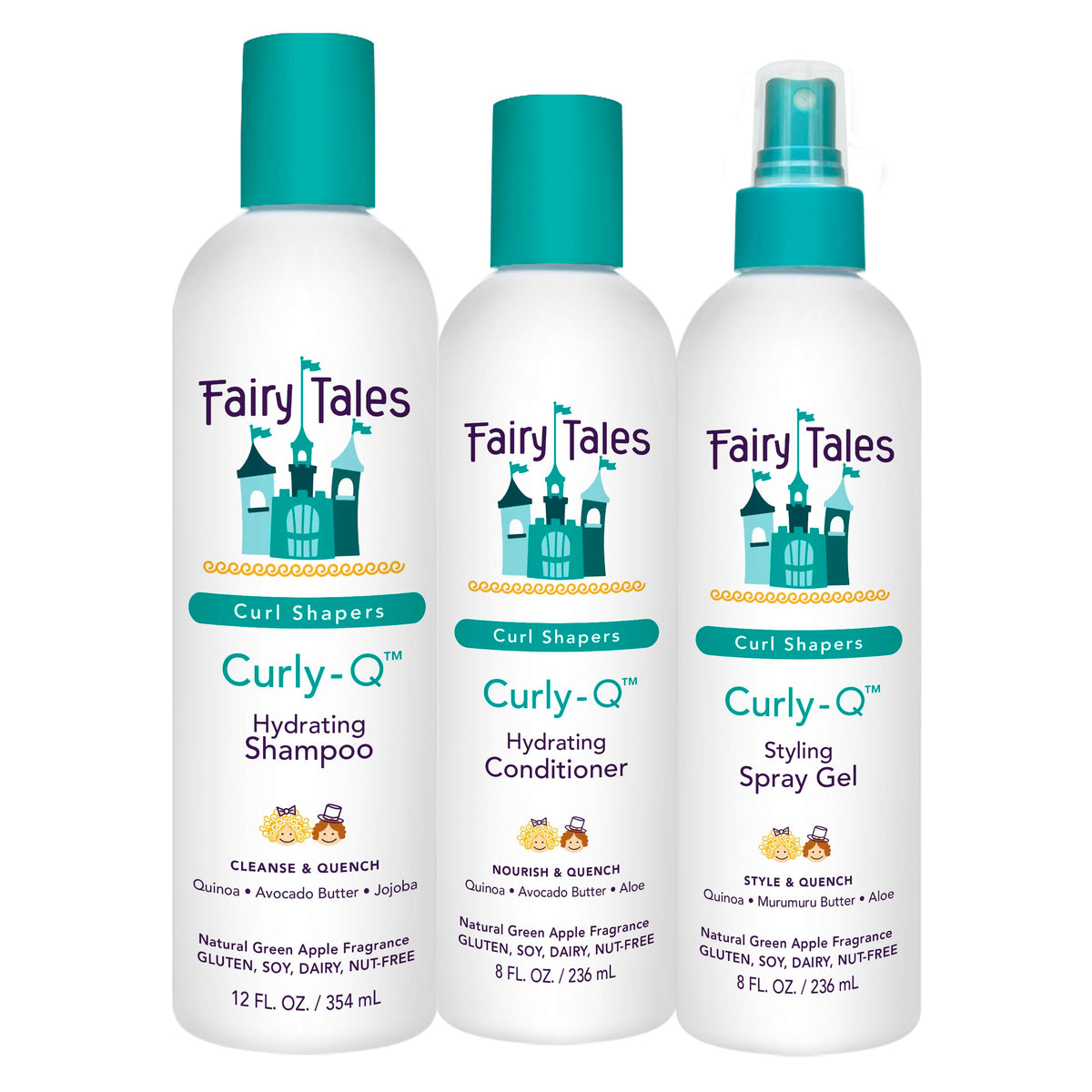 Fairy Tales Curly Q Kids Shampoo 12oz front view