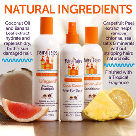 Fairy Tales shampoo bottle with conditioner and leave-in spray