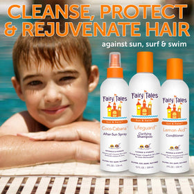 Fairy Tales Sun & Swim shampoo showing back label