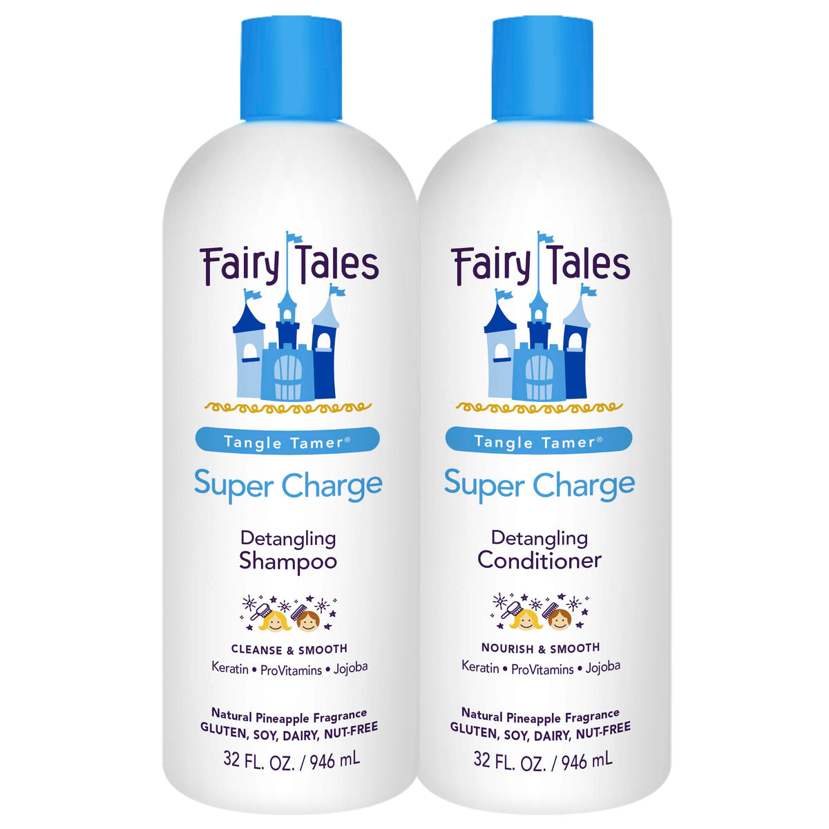 Fairy Tales Tangle Tamer Shampoo front view 32 oz bottle