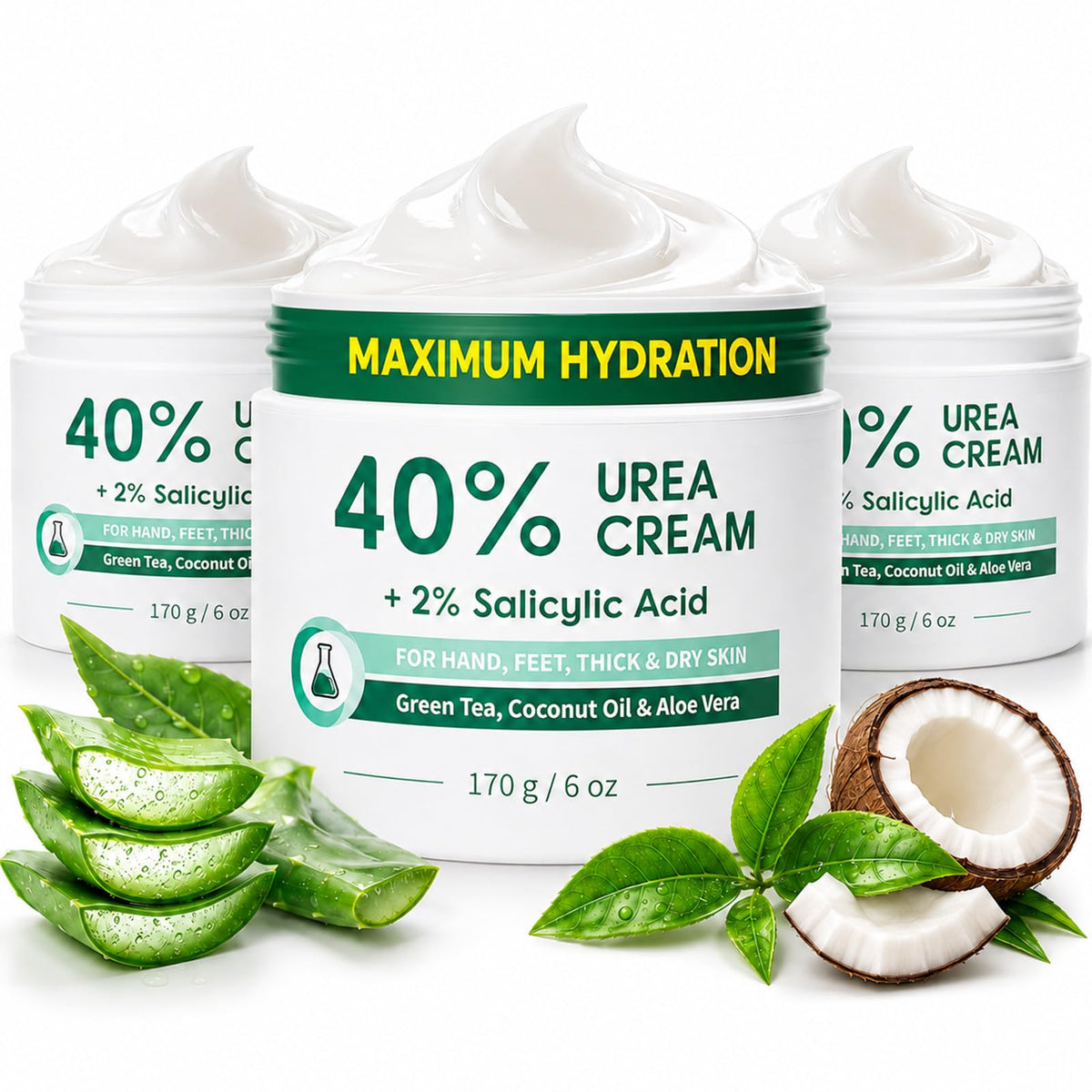 FAMIKYA Urea Cream 40% for Feet 3-Pack front view