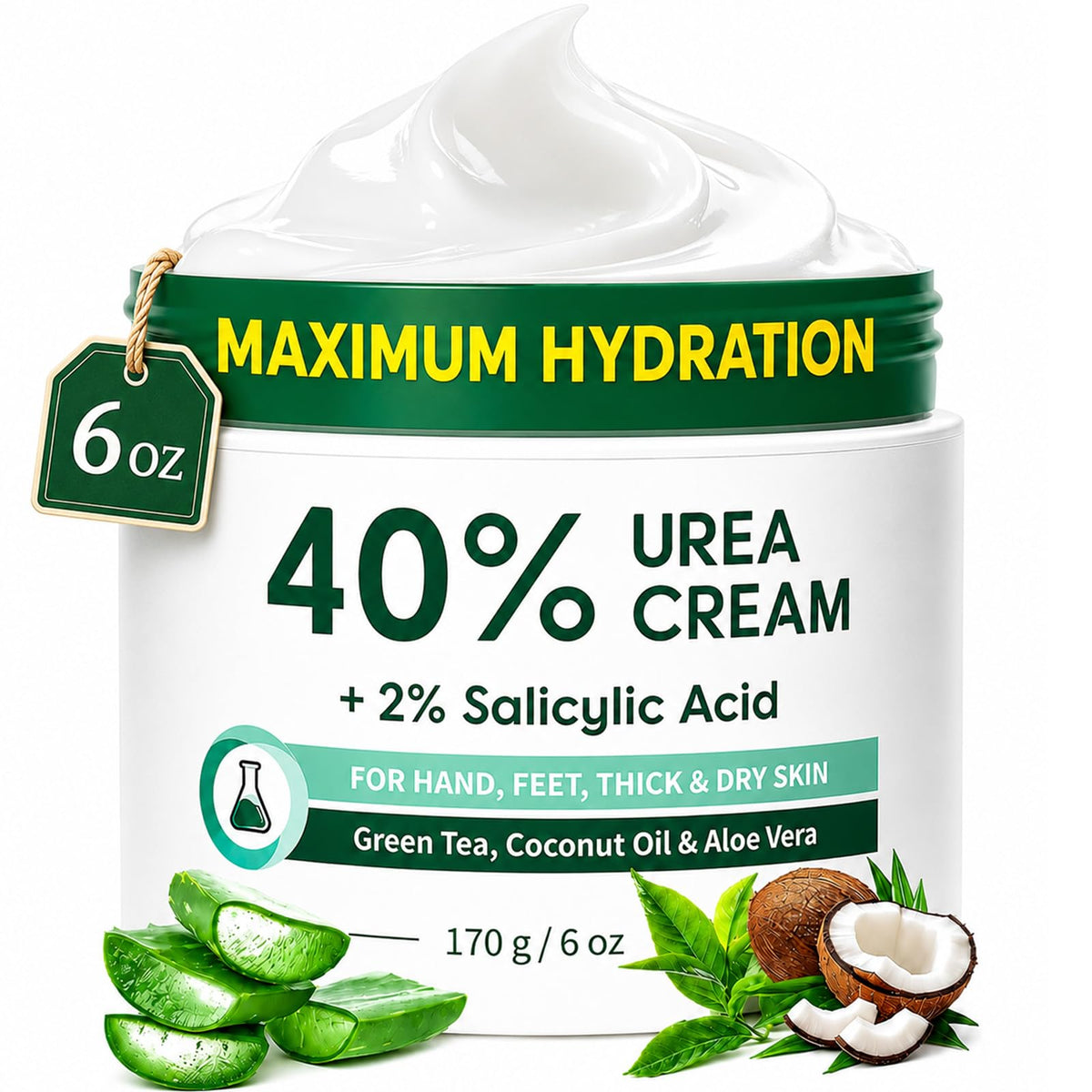 FAMIKYA Urea Cream 40% for Feet 6 OZ front view