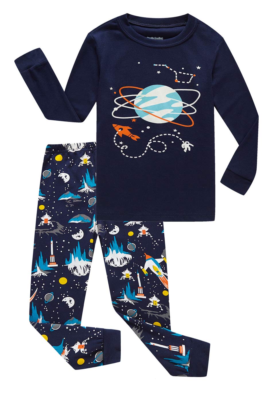 Family Feeling Long Sleeve Pajamas Set for Kids in soft cotton
