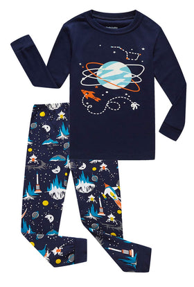 Family Feeling Long Sleeve Pajamas Set for Kids in soft cotton