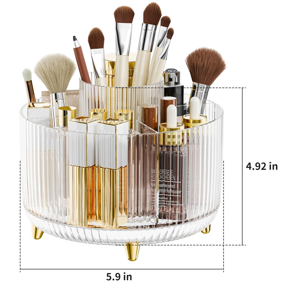 fanado 360° Rotate Makeup Brush Holder on vanity