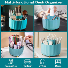 fanado 360° Rotate Makeup Brush Holder Organizer back view