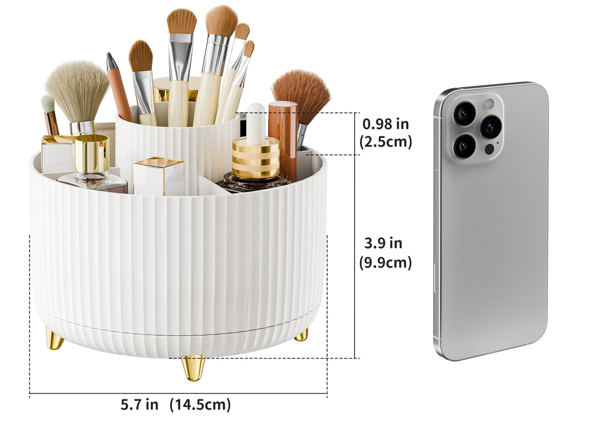 fanado 360° Rotate Makeup Brush Holder Organizer in gift box packaging