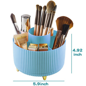 fanado 360° Rotate Makeup Brush Holder Organizer with gold-plated feet