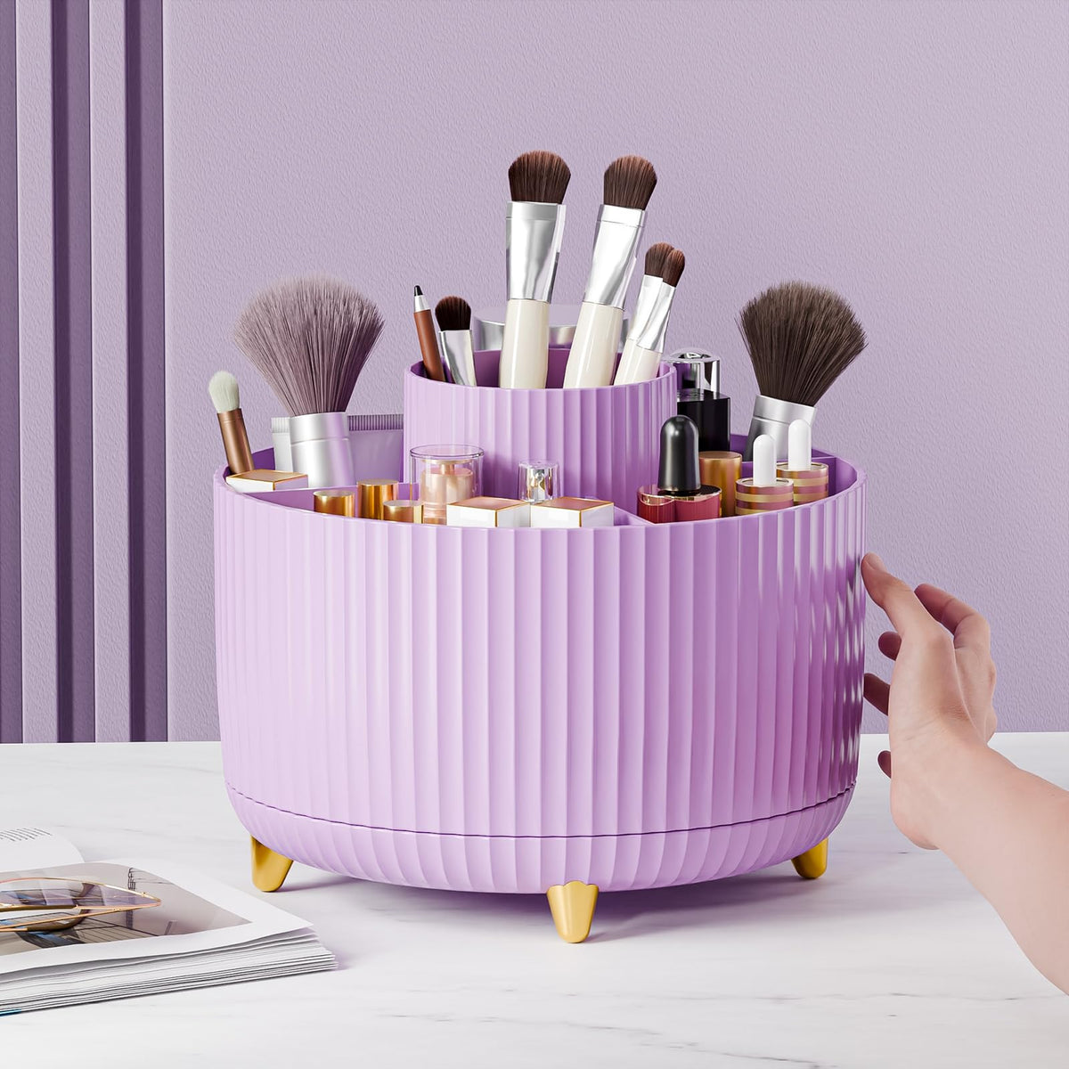 fanado cosmetic organizer dimensions 5.9 x 4.7 x 5.9 inches