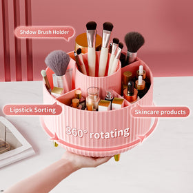 fanado makeup brush holder showing 360° rotation feature