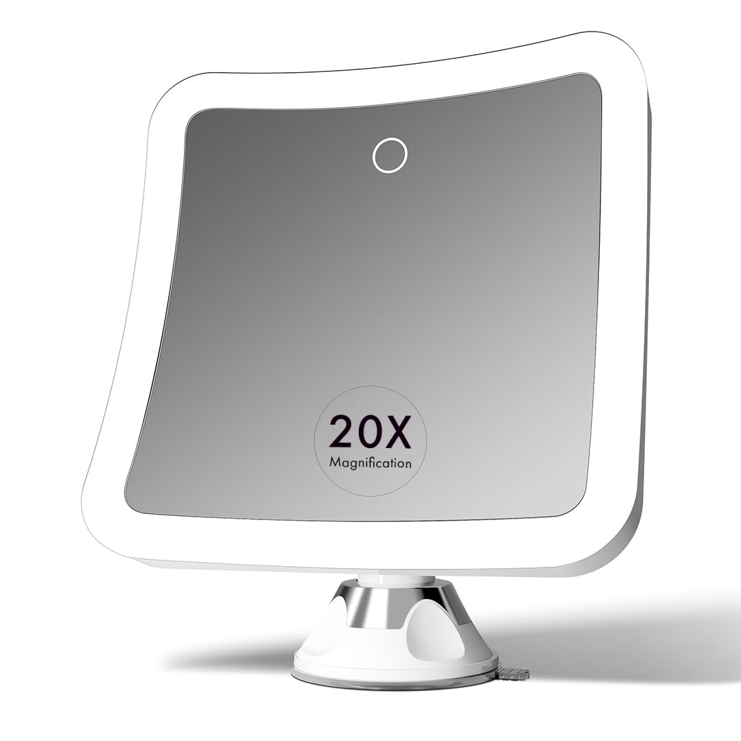 Fancii 20x Magnifying Makeup Mirror front view with LED lights