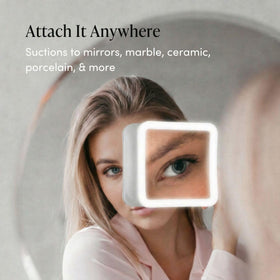 Fancii 20x Magnifying Makeup Mirror in a travel setting