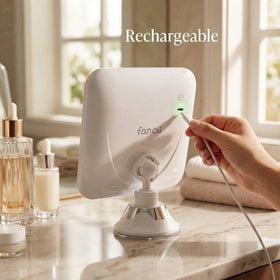 Fancii 20x Magnifying Makeup Mirror showing 360-degree rotation feature