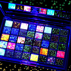 Fandamei 40 Colors Glow in The Dark Glitter Kit front view