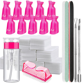 Fandamei Gel Nail Polish Remover Tools Kit with clips and remover bottle