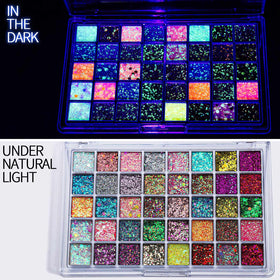 Fandamei glitter gel applied on skin