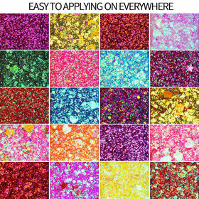Fandamei glitter palette open with transparent lid