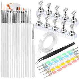 Fandamei Nail Art Tools Set including brushes and stands