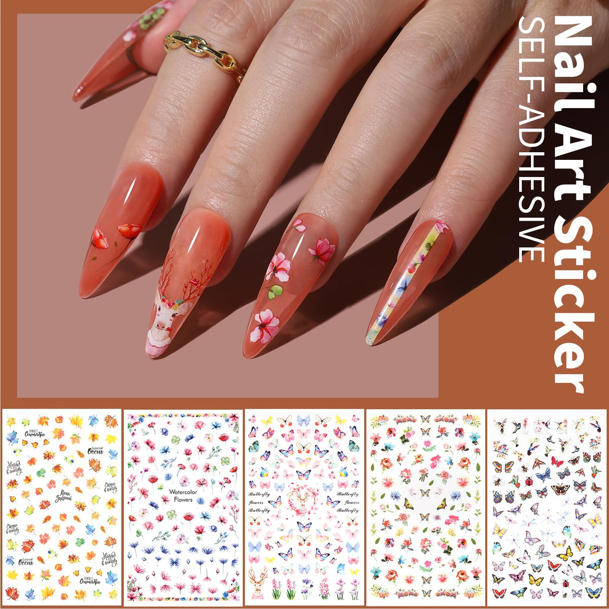 Fandamei nail stickers with various patterns