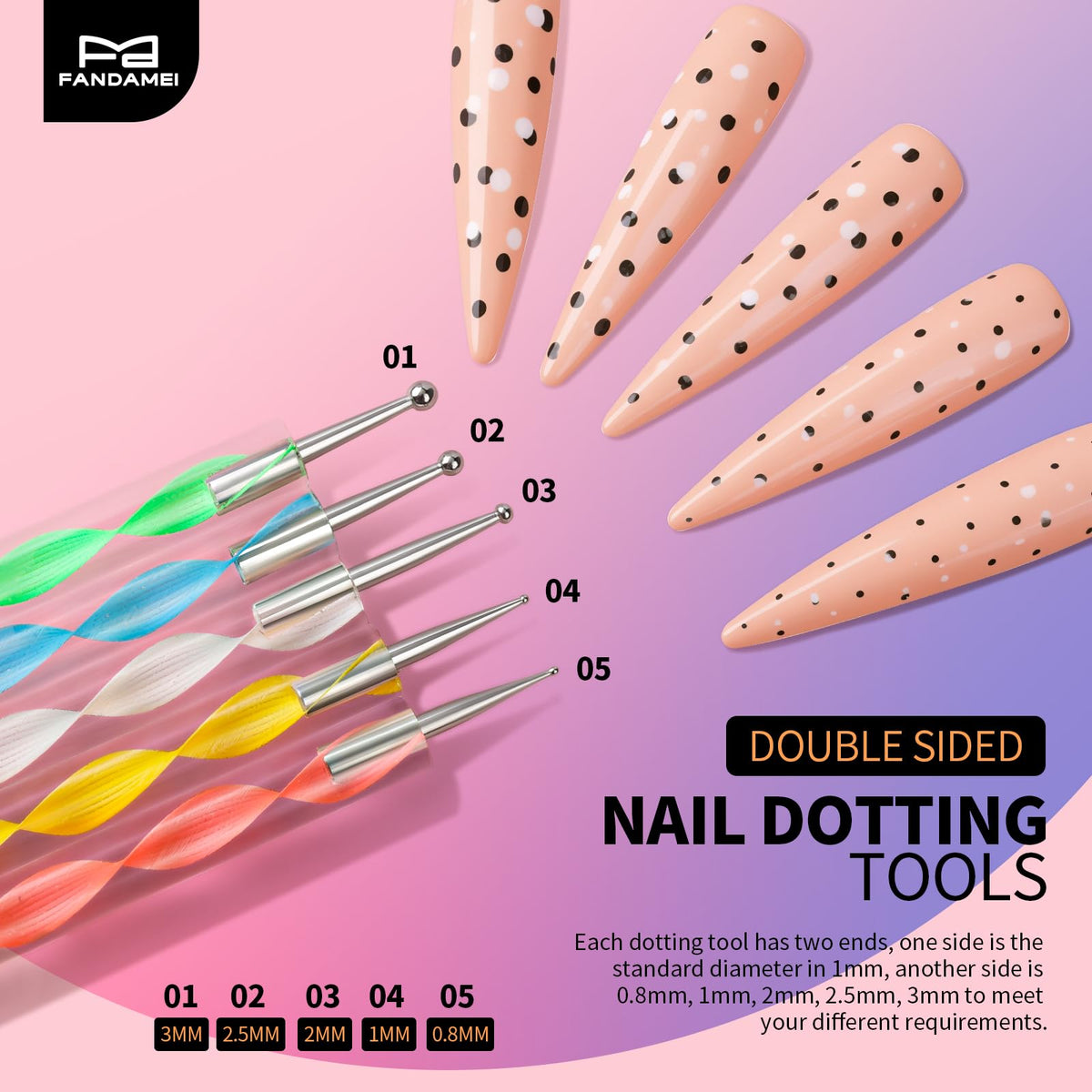 Fandamei nail tweezers for precise nail art application