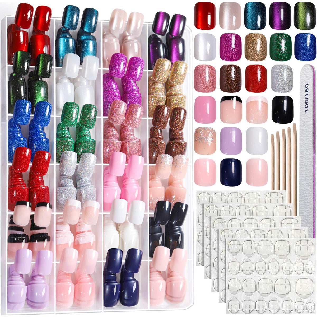 Fandamei Press on Nails 576PCS assorted colours and styles