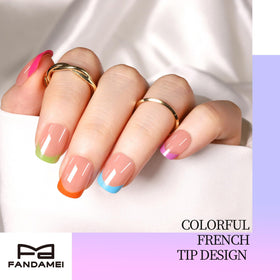 Fandamei Press on Nails application process with tools