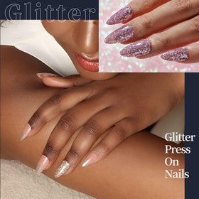 Fandamei Press on Nails French tip design in box
