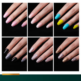 Fandamei Press on Nails Short Oval Set in various styles