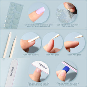 Fandamei Press on Nails short round shape overview