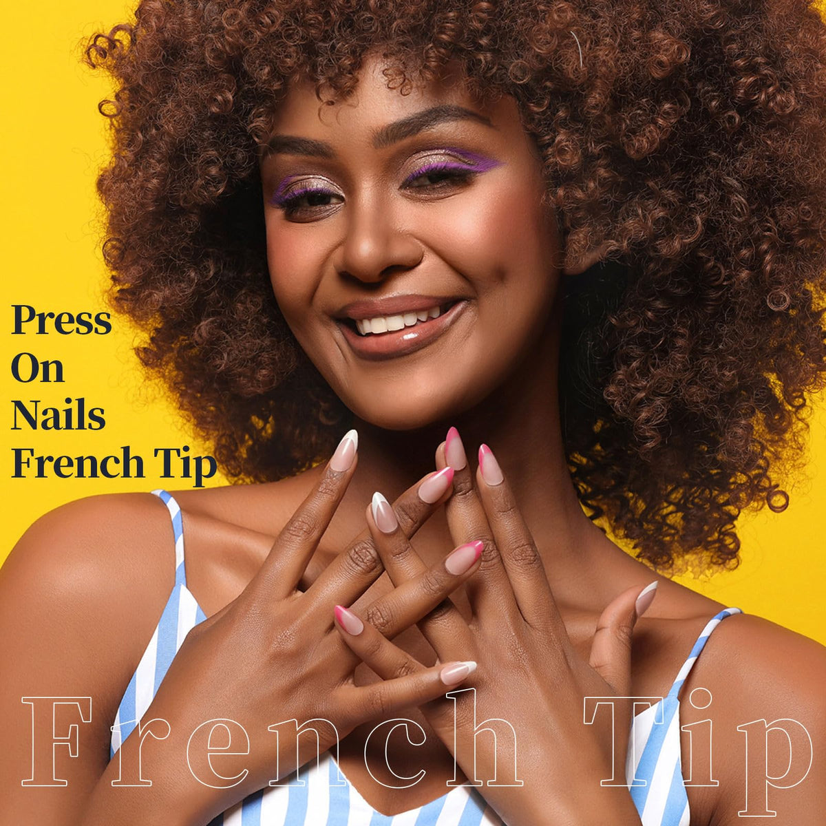 Fandamei Press on Nails showing glitter and matte finishes