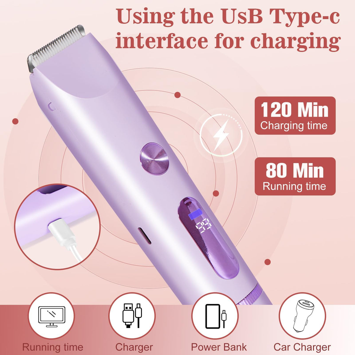 FANKRUAI Bikini Trimmer displaying waterproof feature