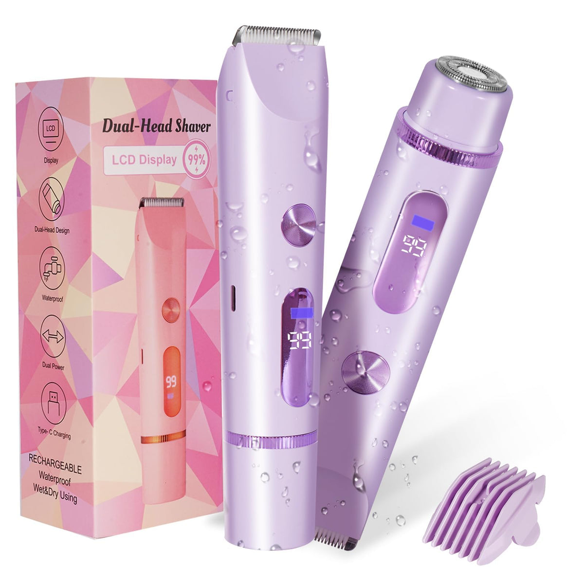 FANKRUAI Bikini Trimmer front view in purple