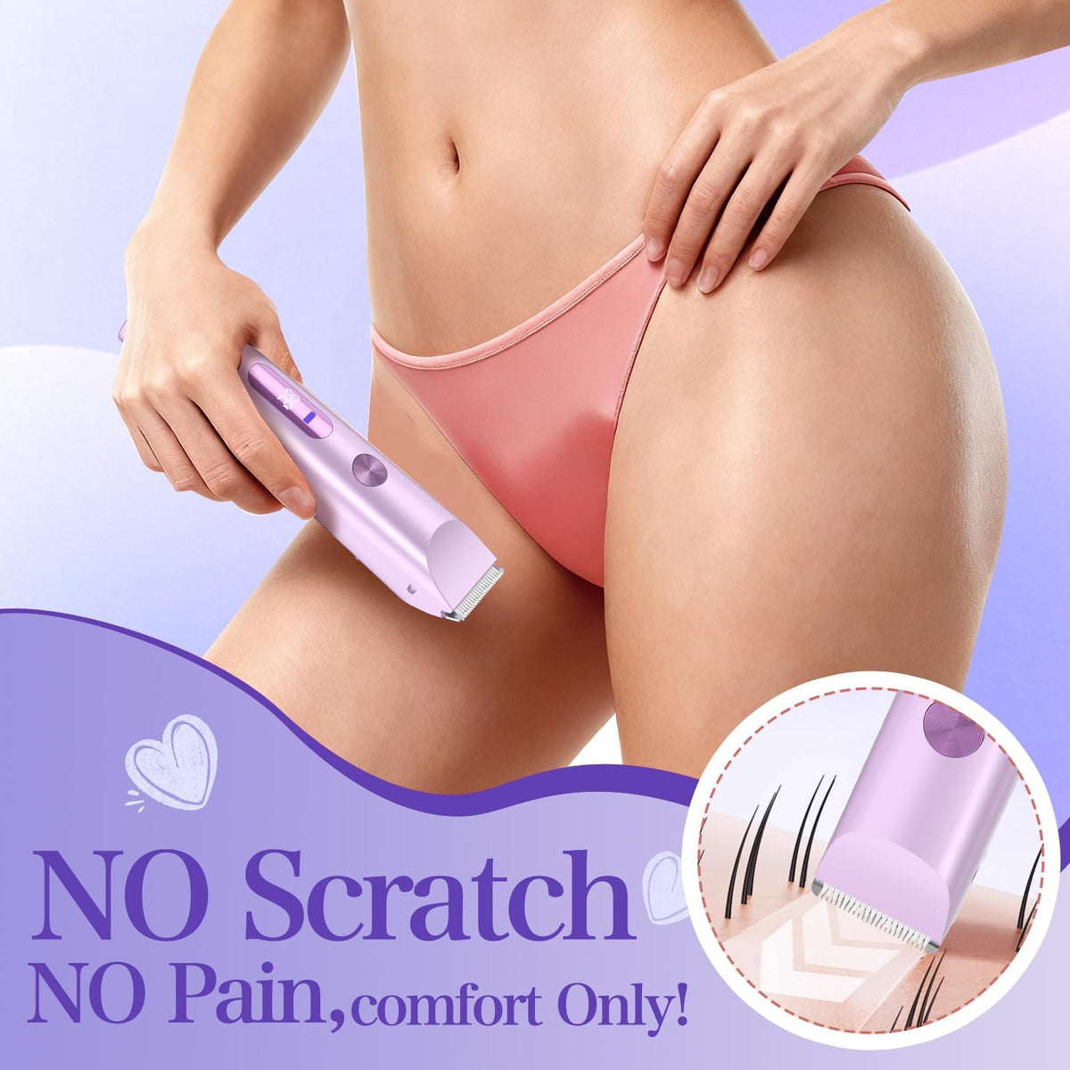 FANKRUAI Bikini Trimmer side view showcasing ceramic blades