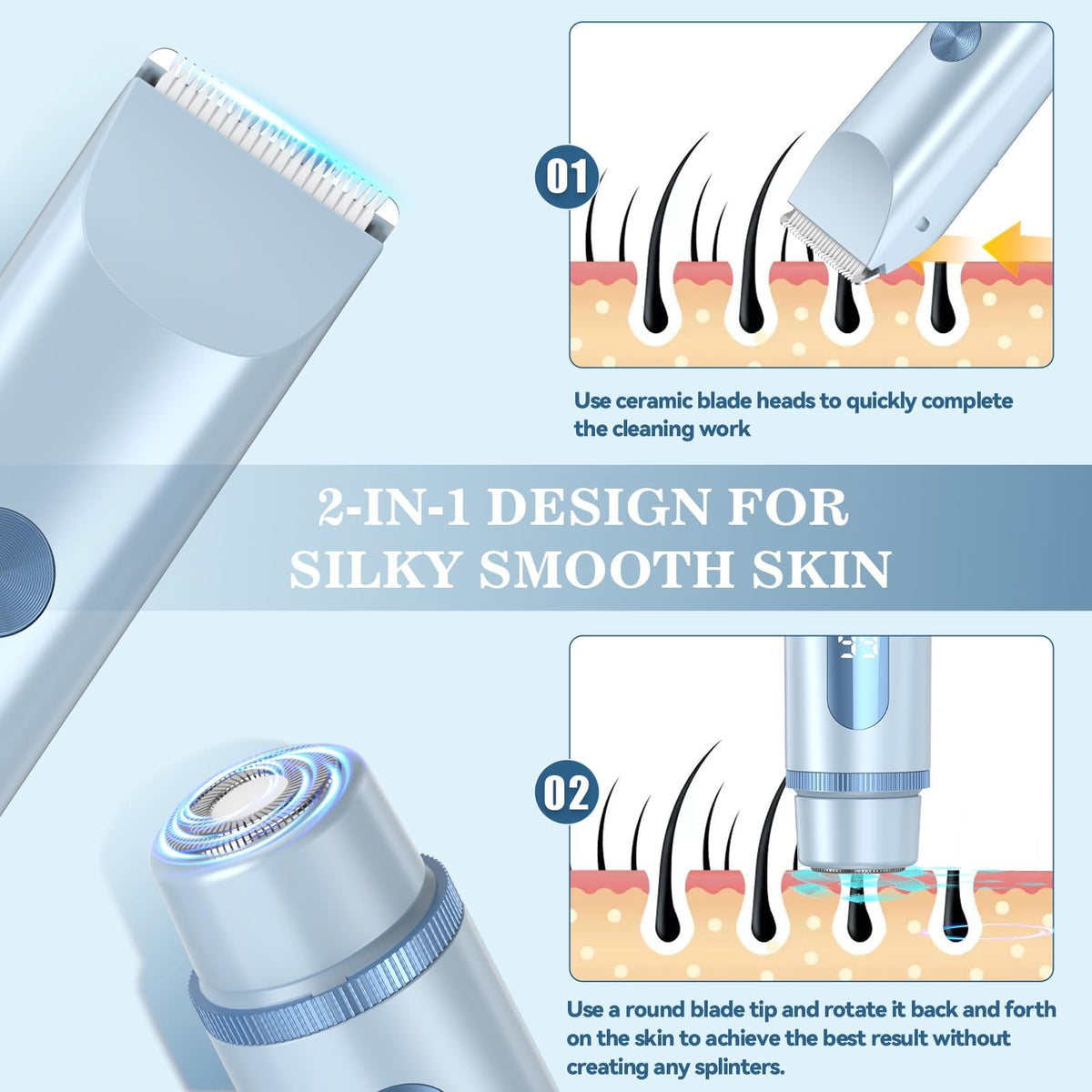 FANKRUAI Bikini Trimmer with digital display