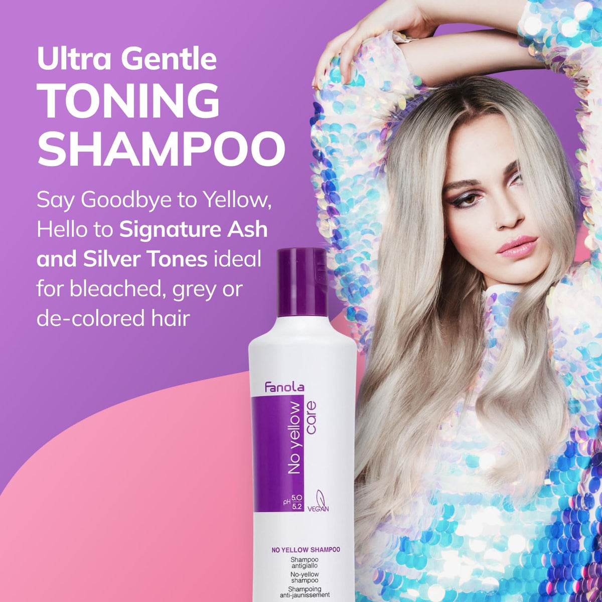 Fanola No Yellow Purple Shampoo 11.8 oz back view