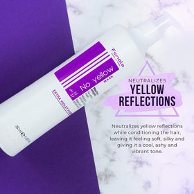 Fanola No Yellow Shampoo application on hair
